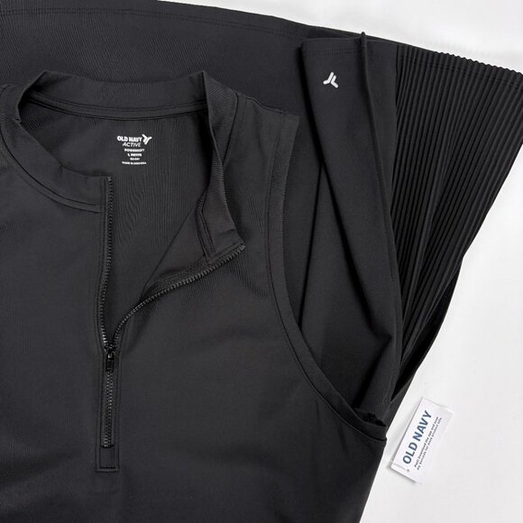 MockNeck Half-Zip Pleated Athletic Mini Dress LP M Tennis Pickleball Golf Preppy - Picture 4 of 8